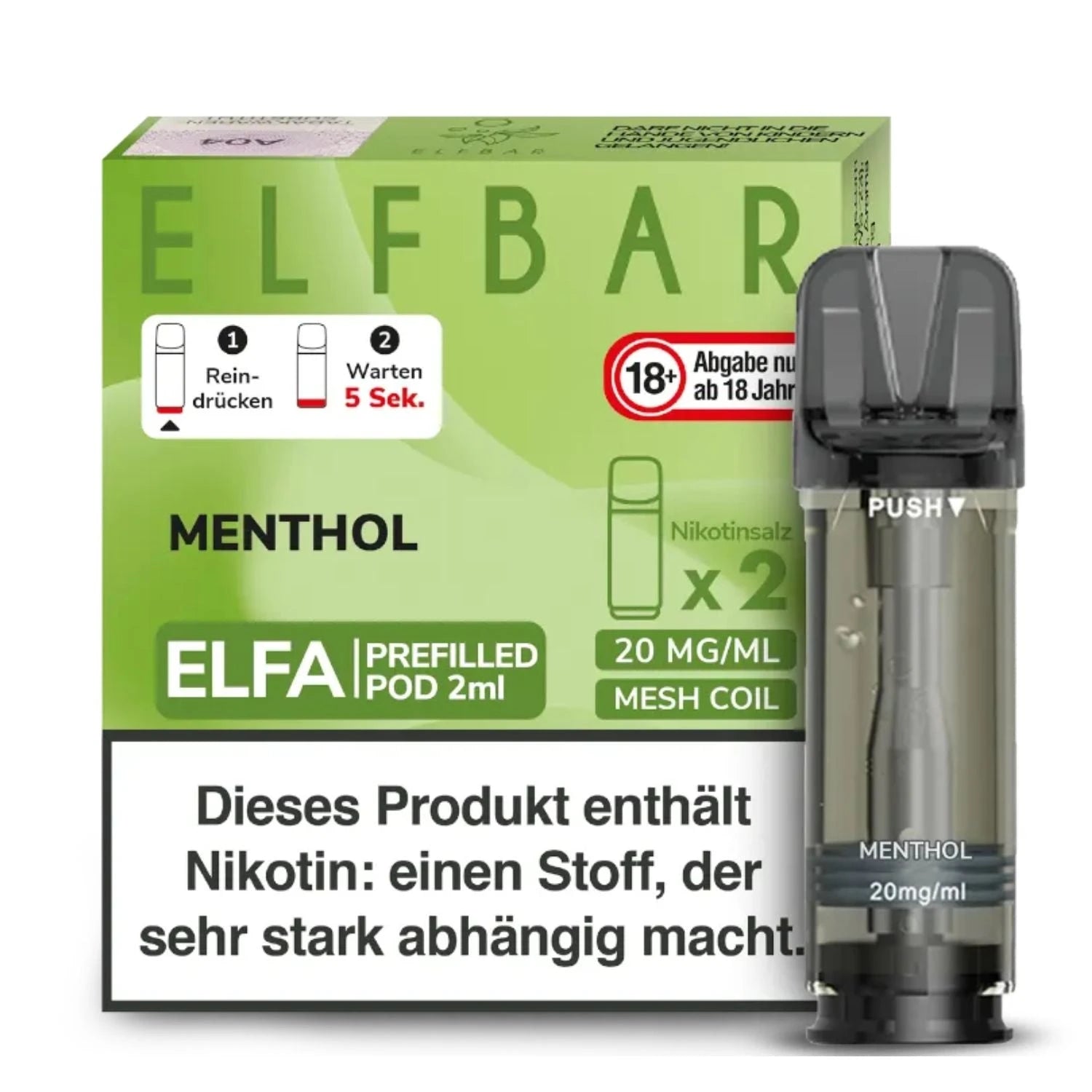 ELFBAR ELFA Pod 2er Pack 20mg/ml - verschiedene Sorten Elfbar